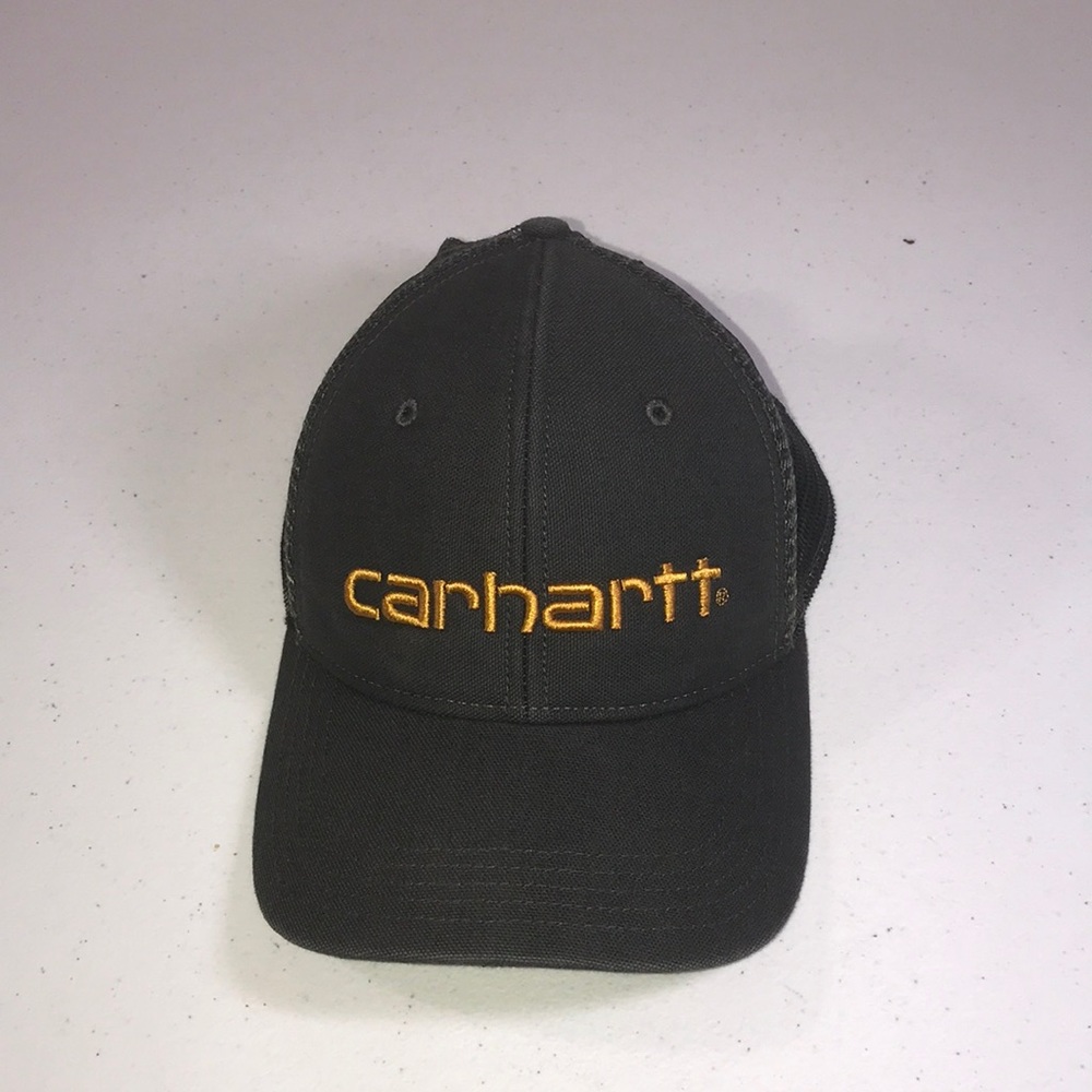 Carhardtt, Canvas, Mesh Back, New, Hunter Green With Gold Logo, Adjustable Size